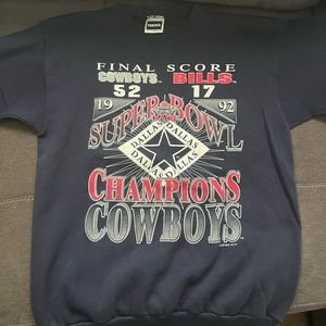 Vintage 1993 Super Bowl Cowboys vs bills crewneck